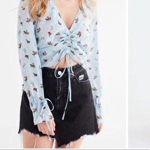 Long sleeve floral UO blouse